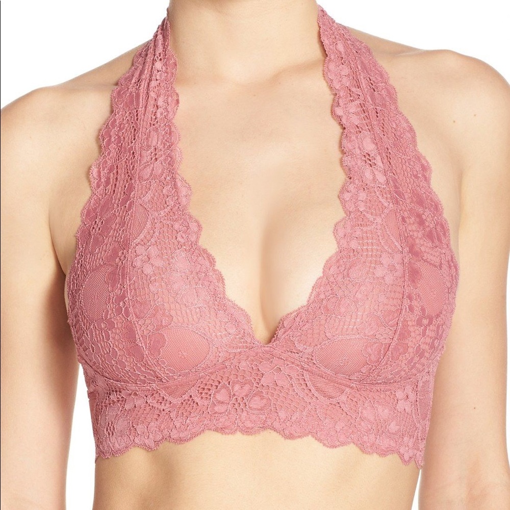 Free people pink Halter Bralette